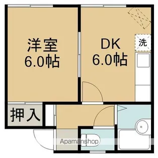 ピアパレス本通Ⅱ【1階】の間取り